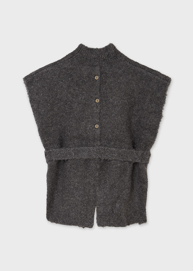 Gilet maglia grigio melange bambina Mayoral - ErreGiModaBimbo