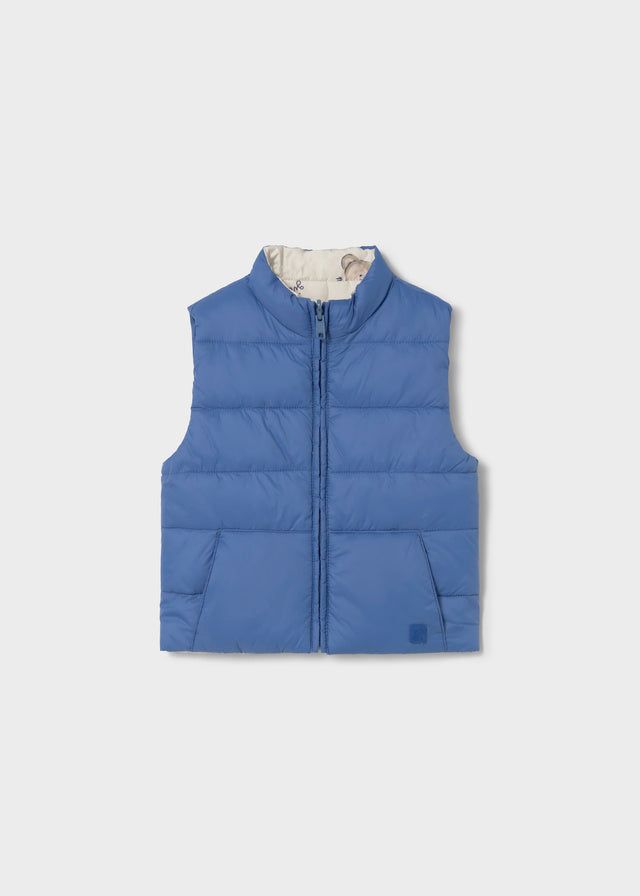 Gilet reversibile neonato Mayoral Blu cobalto-Safari Mayoral 6 Mesi 68cm
