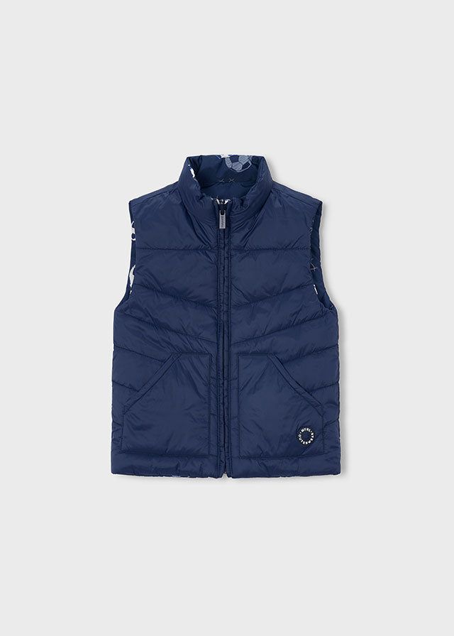Gilet trapuntato bambino Mayoral reversibile palloni calcio Mayoral 2 Anni 92cm