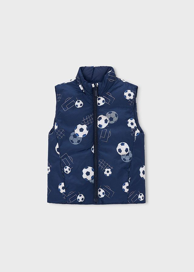 Gilet trapuntato bambino Mayoral reversibile palloni calcio Mayoral 2 Anni 92cm