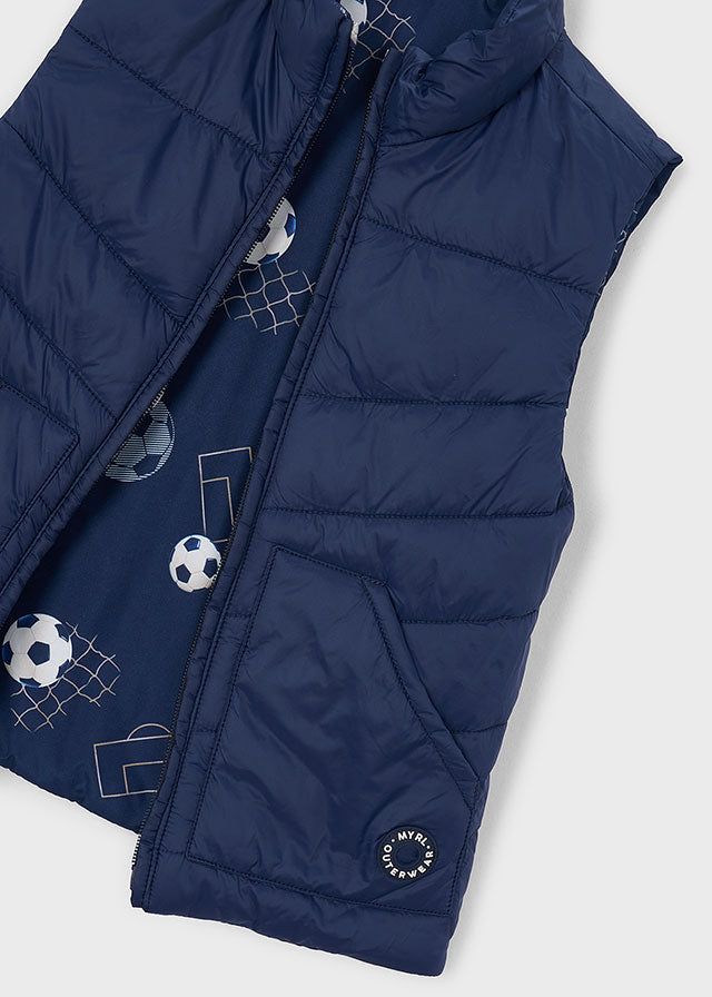 Gilet trapuntato bambino Mayoral reversibile palloni calcio Mayoral 2 Anni 92cm
