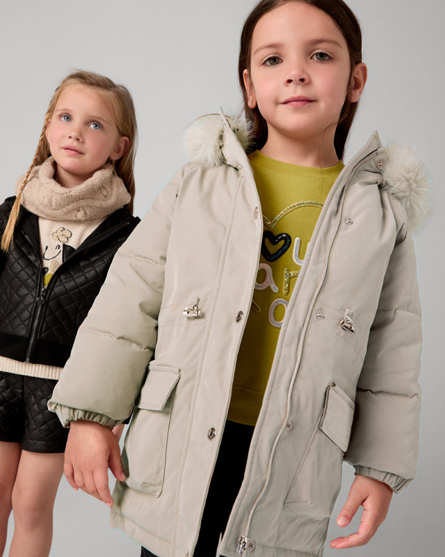 Giubbino Parka lungo bambina Mayoral beige Mayoral Beige