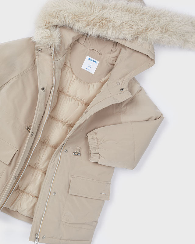 Giubbino Parka lungo bambina Mayoral beige Mayoral Beige