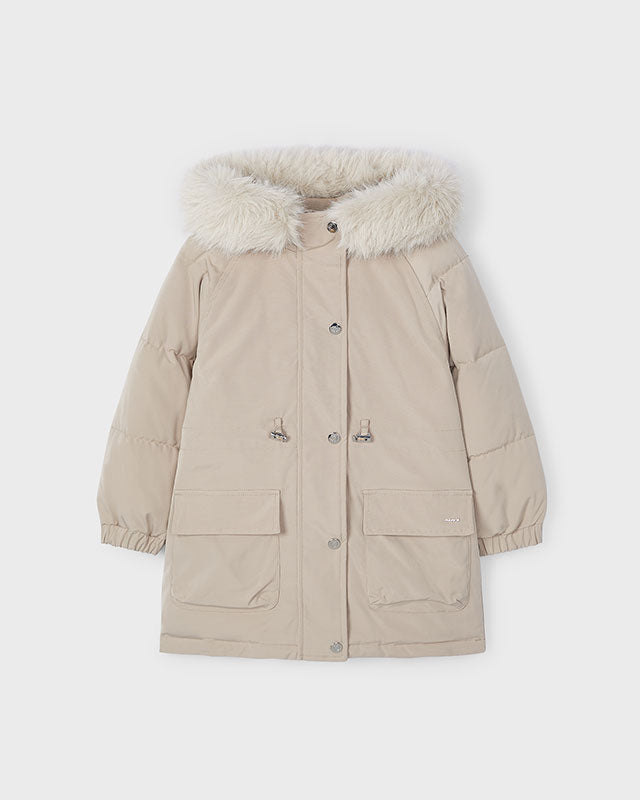 Giubbino Parka lungo bambina Mayoral beige Mayoral Beige
