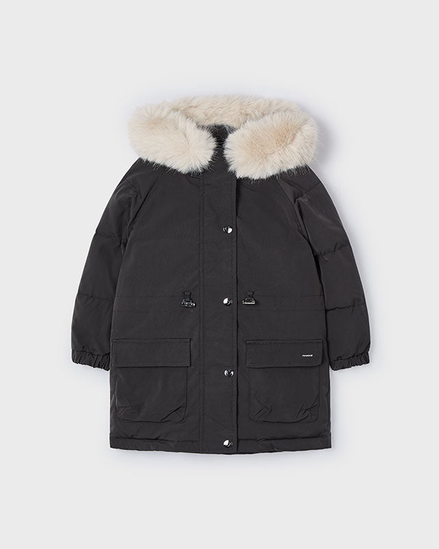 Giubbino Parka lungo bambina Mayoral color nero Mayoral Nero