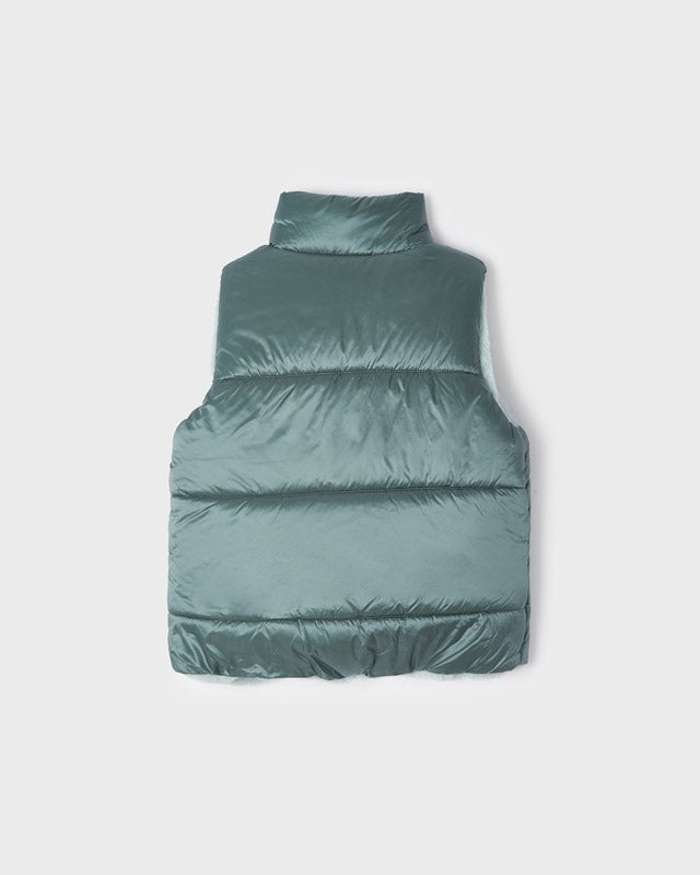 Giubbino smanicato reversibile bambina Mayoral verde - ErreGiModaBimbo