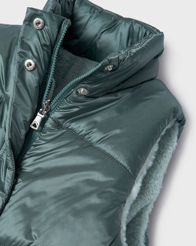 Giubbino smanicato reversibile bambina Mayoral verde - ErreGiModaBimbo