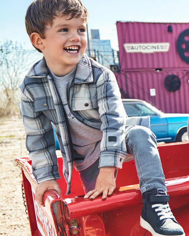 Giacca bambino Mayoral quadri azzurro Mayoral Azzurro