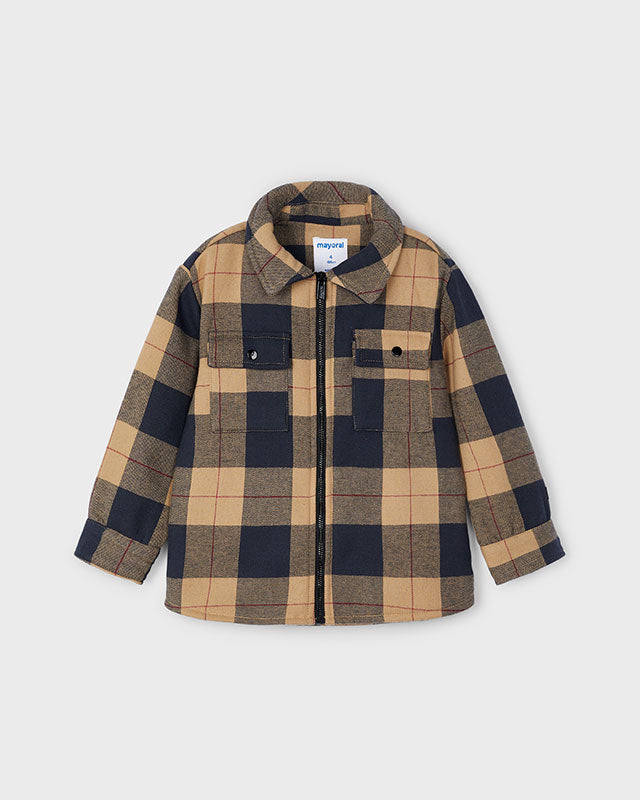 Giubbotto a giacca bambino Mayoral quadri caramello Mayoral Caramello