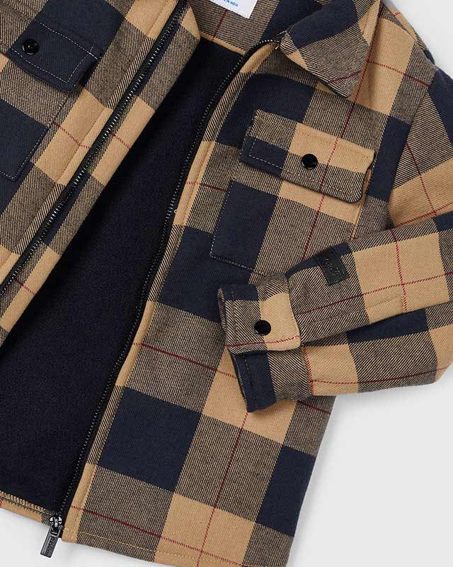 Giubbotto a giacca bambino Mayoral quadri caramello Mayoral Caramello