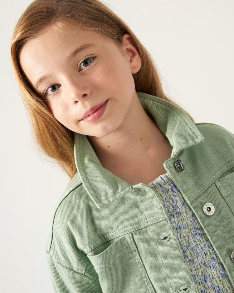 Giubbotto tela cotone ragazza Mayoral color menta Mayoral Verde