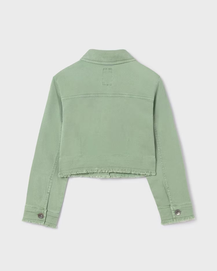 Giubbotto tela cotone ragazza Mayoral color menta Mayoral Verde