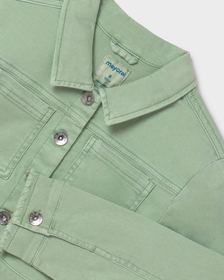 Giubbotto tela cotone ragazza Mayoral color menta Mayoral Verde