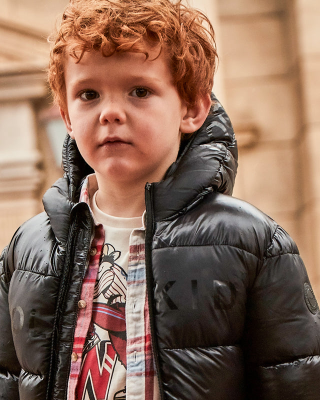 Giubbotto bomber con cappuccio bambino Mayoral nero Mayoral Nero