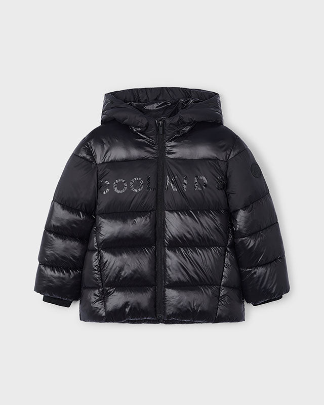 Giubbotto bomber con cappuccio bambino Mayoral nero Mayoral Nero