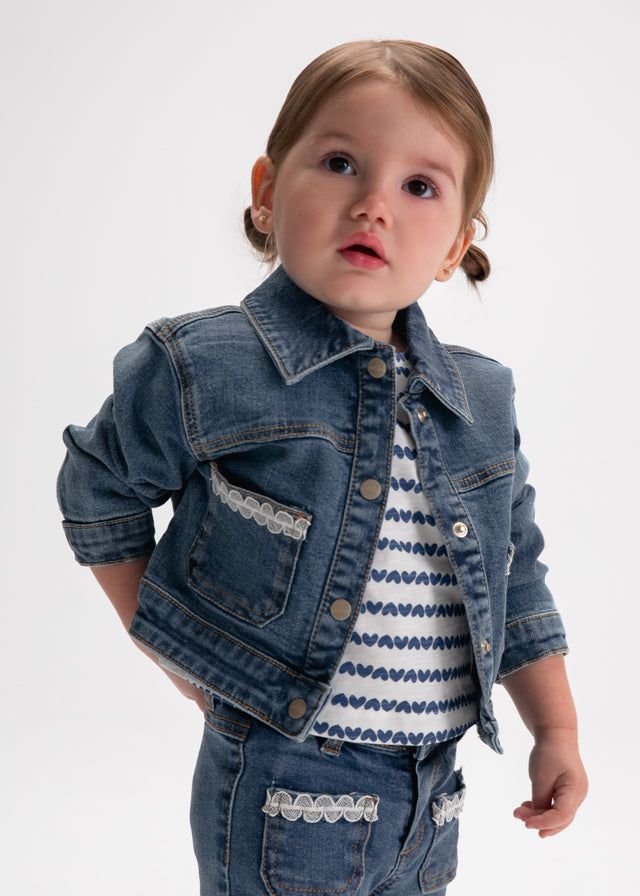 Giubbotto jeans neonata Mayoral blu scuro Mayoral 6 Mesi 68cm