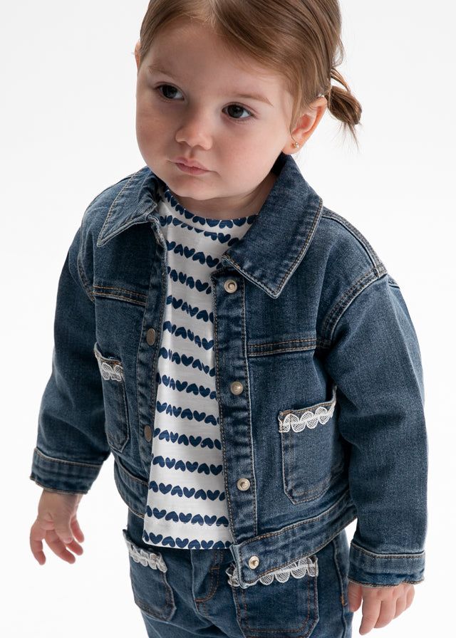 Giubbotto jeans neonata Mayoral blu scuro Mayoral 6 Mesi 68cm