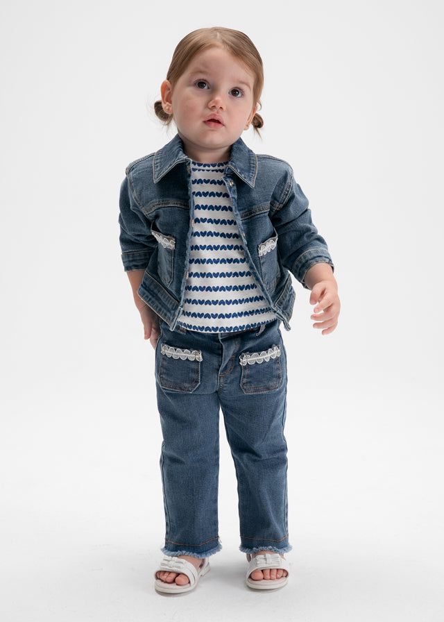 Giubbotto jeans neonata Mayoral blu scuro Mayoral 6 Mesi 68cm