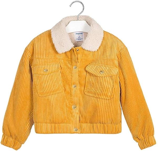 Giubbotto manica lunga ragazza Mayoral velluto Giallo - ErreGiModaBimbo