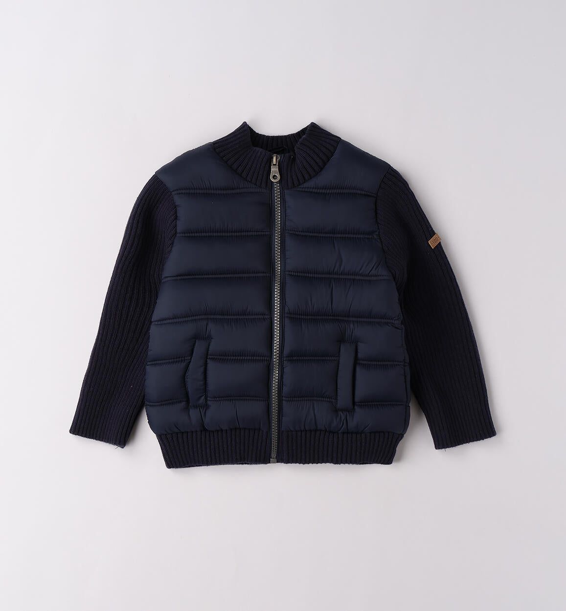 Giubbotto piumino manica tricot bambino iDO blu navy iDO 9 Mesi 74cm