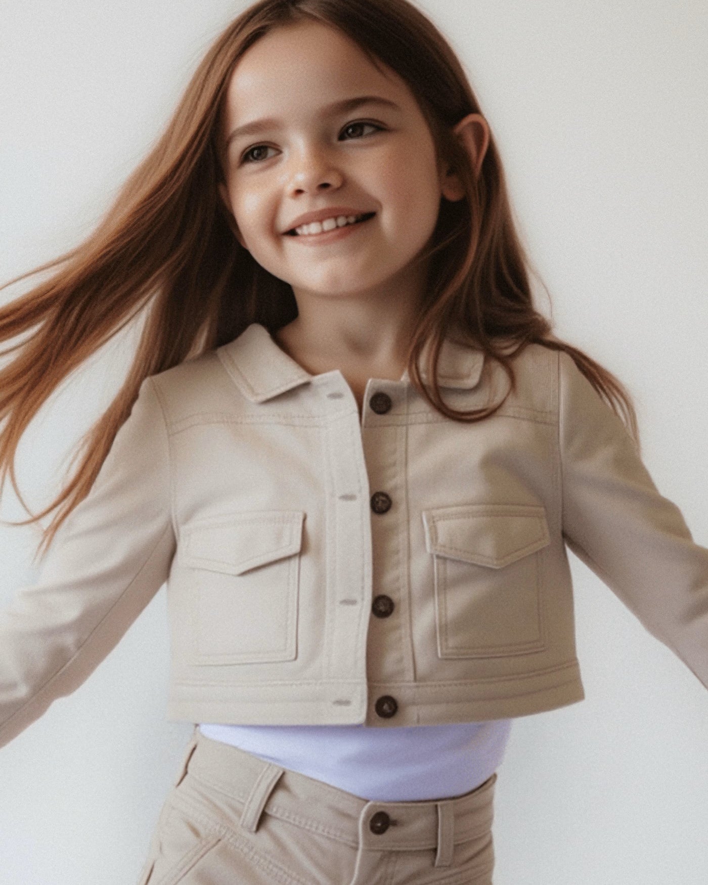 Giubbotto twill bambina Mayoal beige sabbia Mayoral Beige