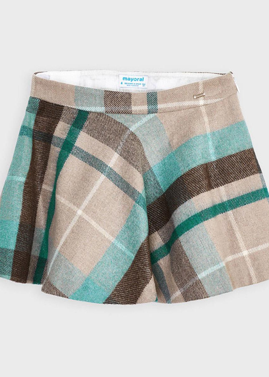 Gonna bambina Mayoral in panno a quadri in lurex Verde - ErreGiModaBimbo