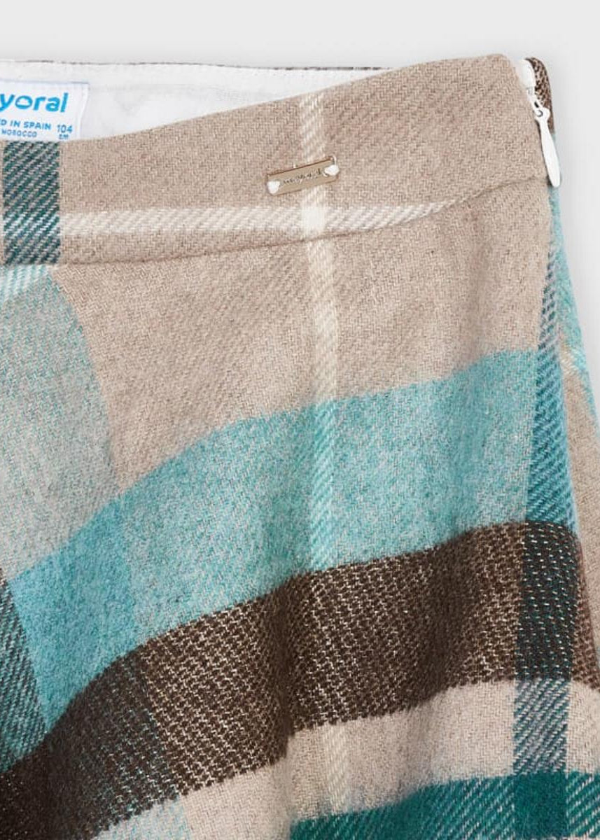 Gonna bambina Mayoral in panno a quadri in lurex Verde - ErreGiModaBimbo