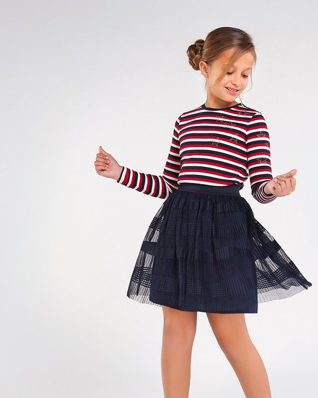 Gonna in tulle ragazza Mayoral foderata blu - ErreGiModaBimbo