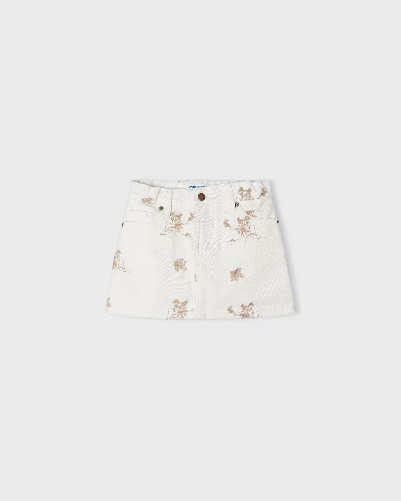 Gonna in twill ricamato bambina Mayoral color crema Mayoral Crema