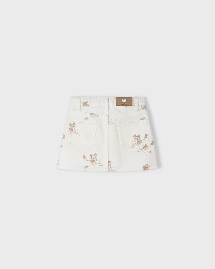 Gonna in twill ricamato bambina Mayoral color crema Mayoral Crema