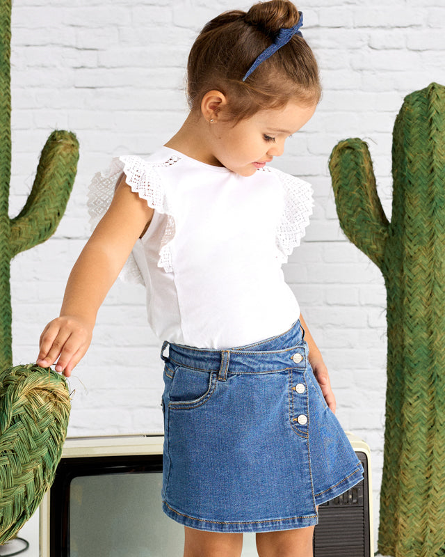 Gonna jeans bambina Mayoral blu medio Mayoral Blu