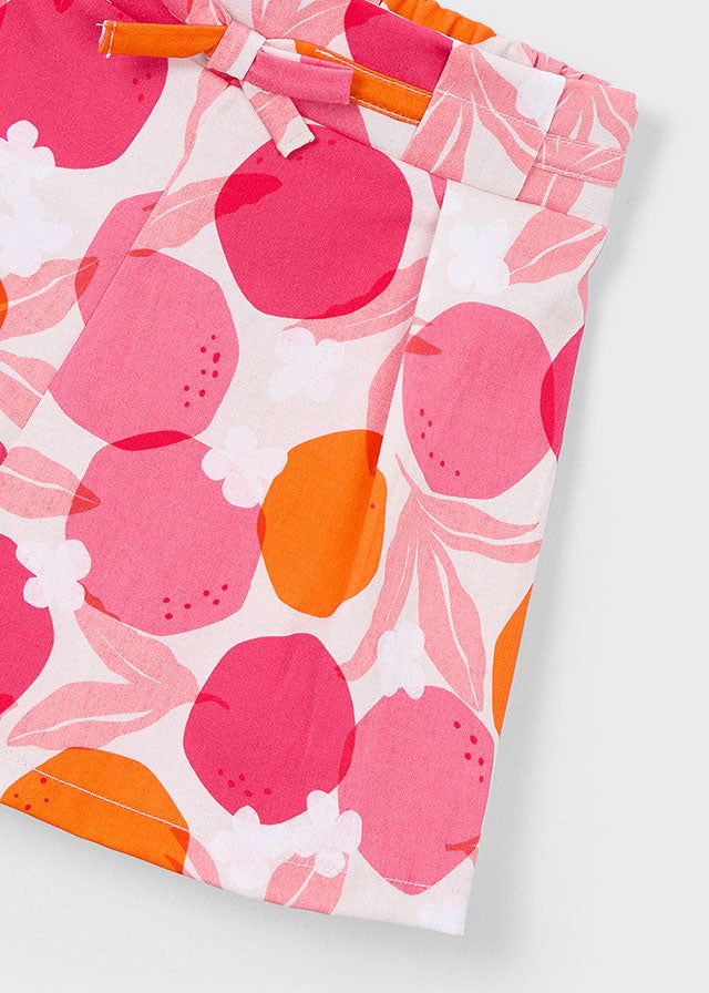 Gonna pantalone bambina Mayoral con fantasia geranio e arancio Mayoral 2 Anni 92cm