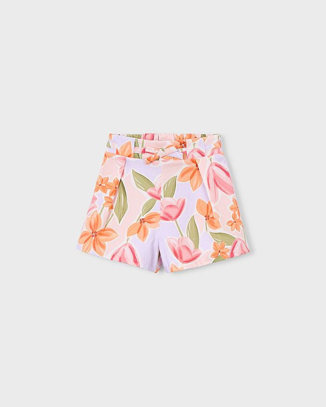 Gonna pantalone bambina Mayoral con pieghe e fantasia floreale