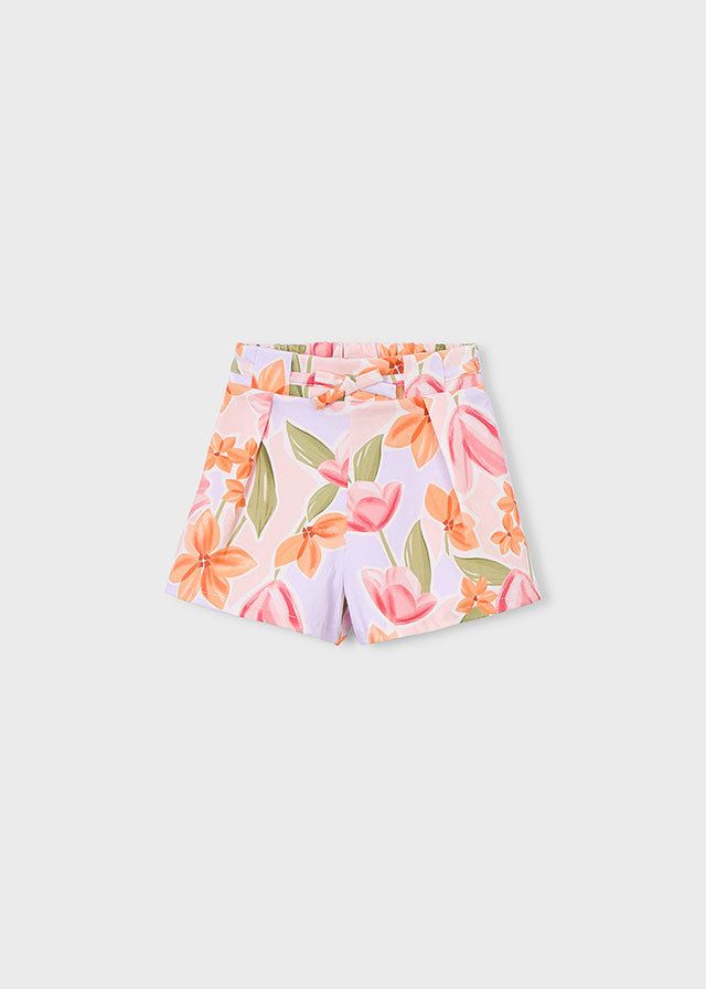 Gonna pantalone bambina Mayoral con pieghe e fantasia floreale