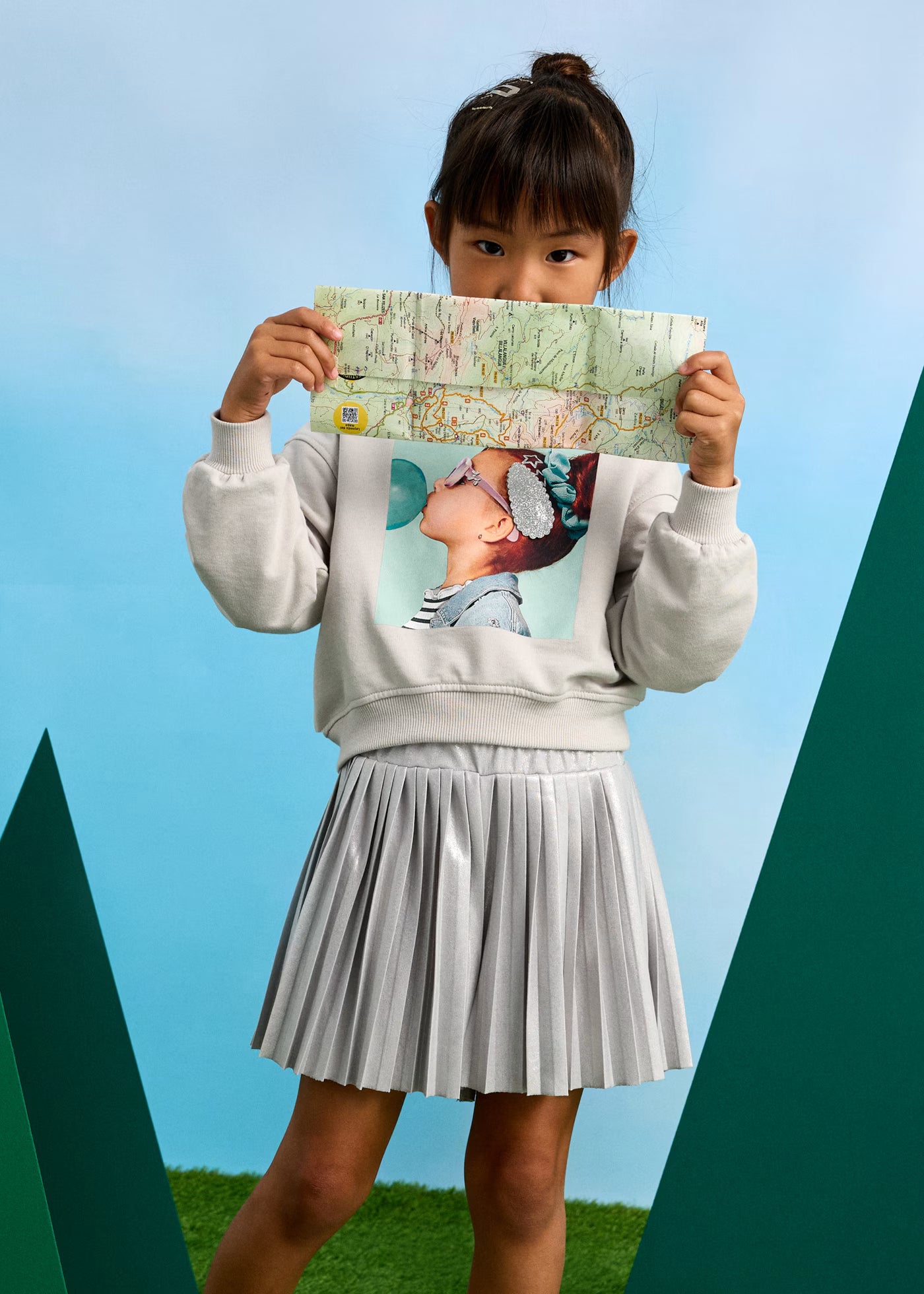 Gonna pantalone plissettato bambina Mayoral grigia Mayoral 2 Anni 92cm