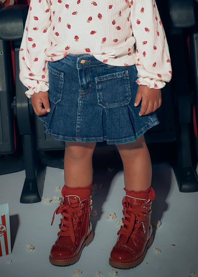 Gonna pieghe bambina Mayoral jeans scuro Mayoral 2 Anni 92cm