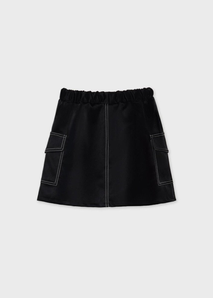 Gonna ragazza ecopelle nera ragazza Mayoral - ErreGiModaBimbo