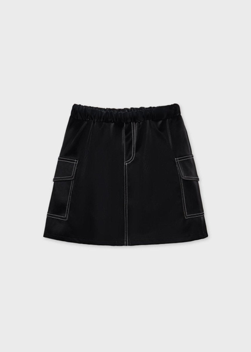Gonna ragazza ecopelle nera ragazza Mayoral - ErreGiModaBimbo
