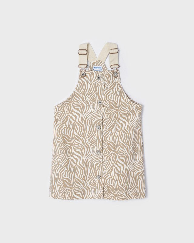 Gonna salopette bambina Mayoral beige tigrato - ErreGiModaBimbo
