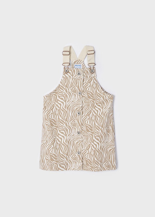 Gonna salopette bambina Mayoral beige tigrato - ErreGiModaBimbo
