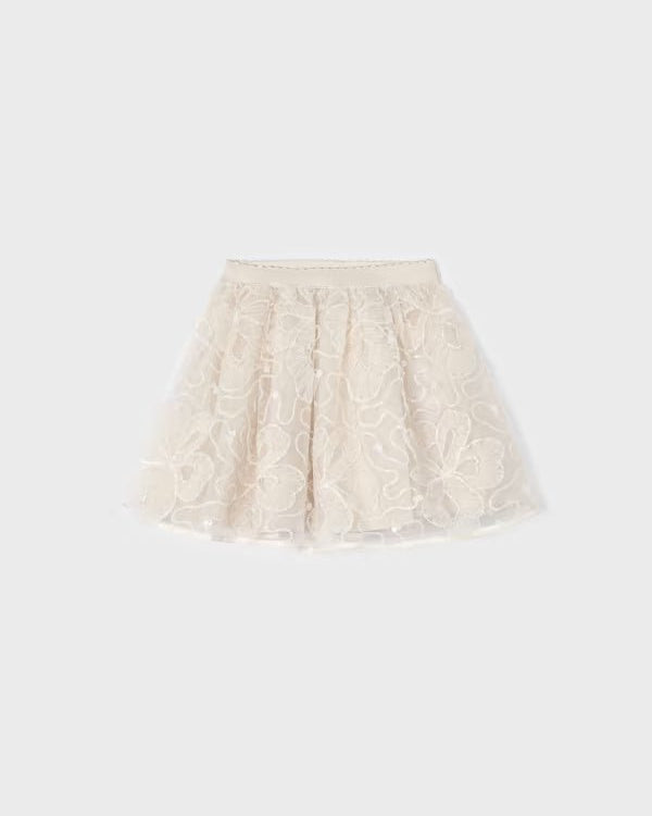 Gonna tulle fantasia bambina Mayoral panna - ErreGiModaBimbo