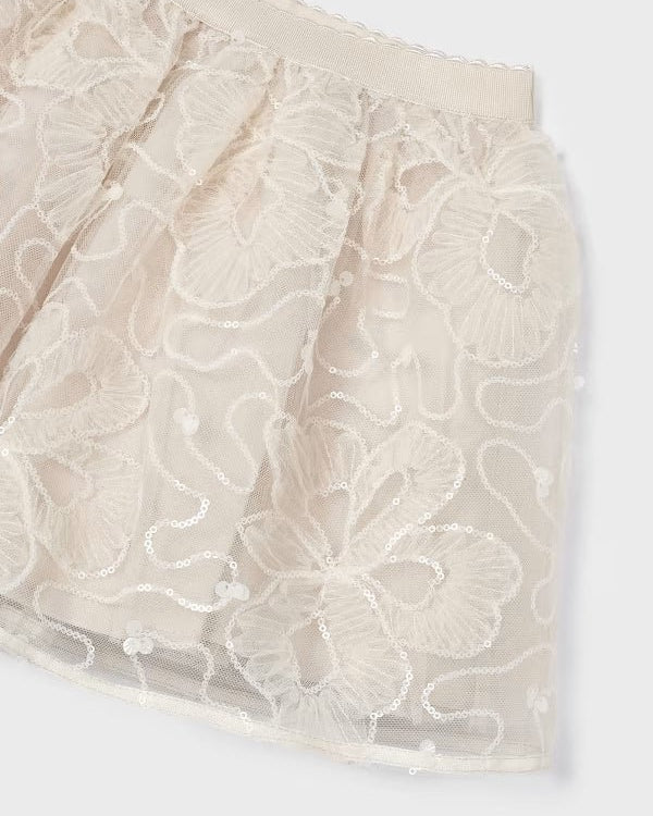 Gonna tulle fantasia bambina Mayoral panna - ErreGiModaBimbo