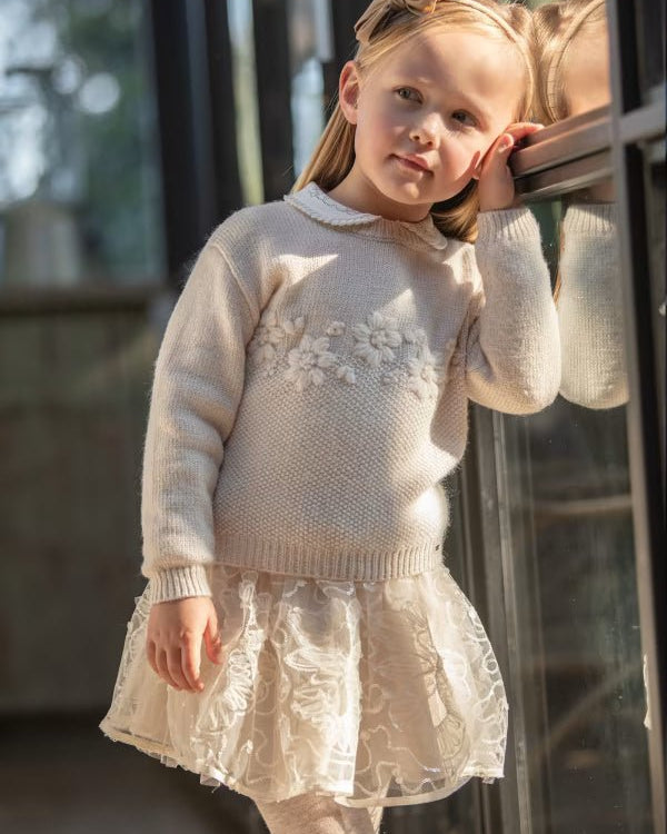 Gonna tulle fantasia bambina Mayoral panna - ErreGiModaBimbo