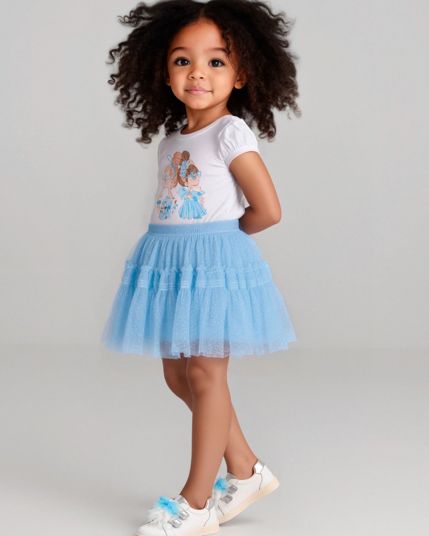 Gonna tulle plumetis bambina Mayoral azzurro cielo Mayoral Azzurro