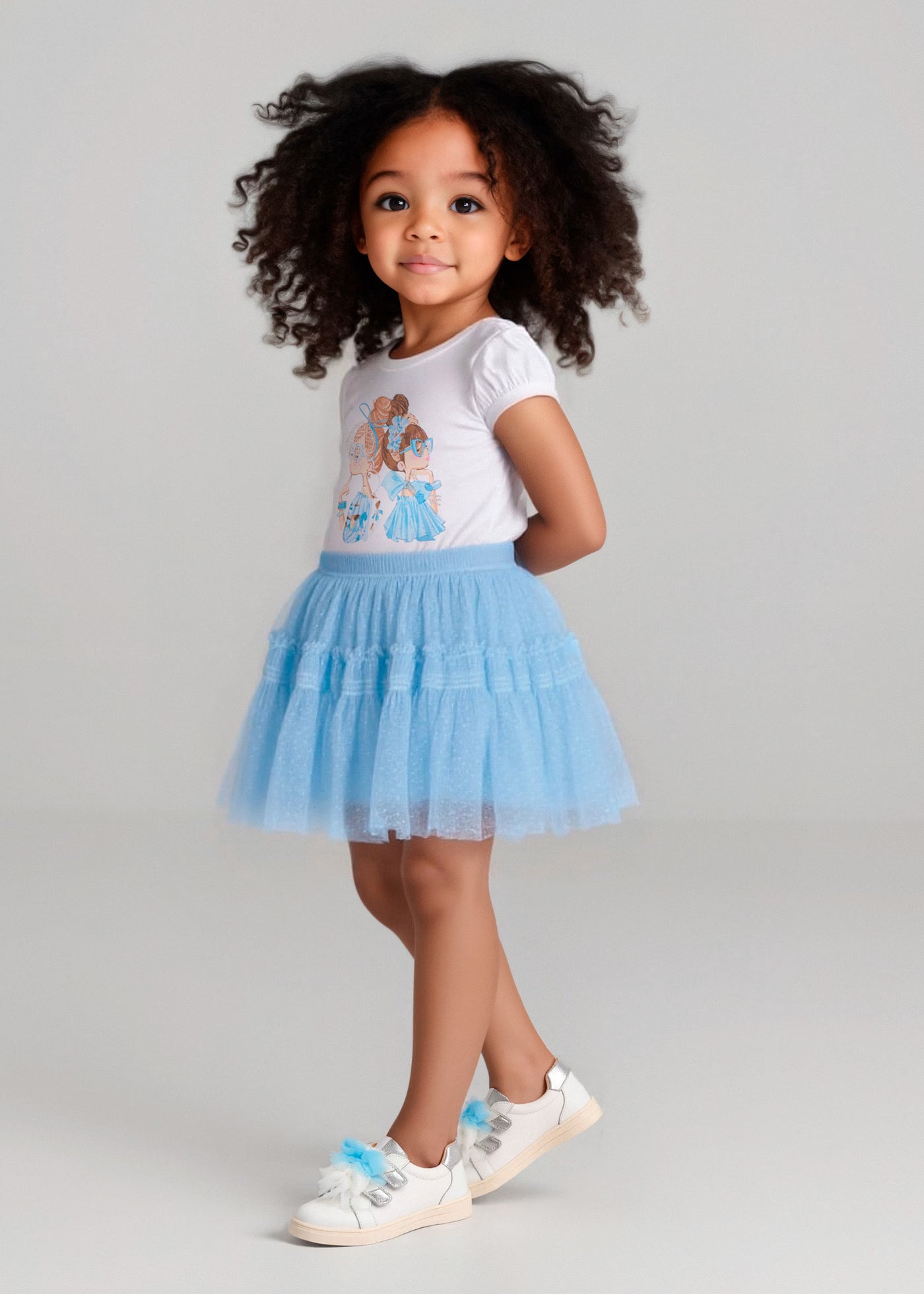 Gonna tulle plumetis bambina Mayoral azzurro cielo Mayoral Azzurro