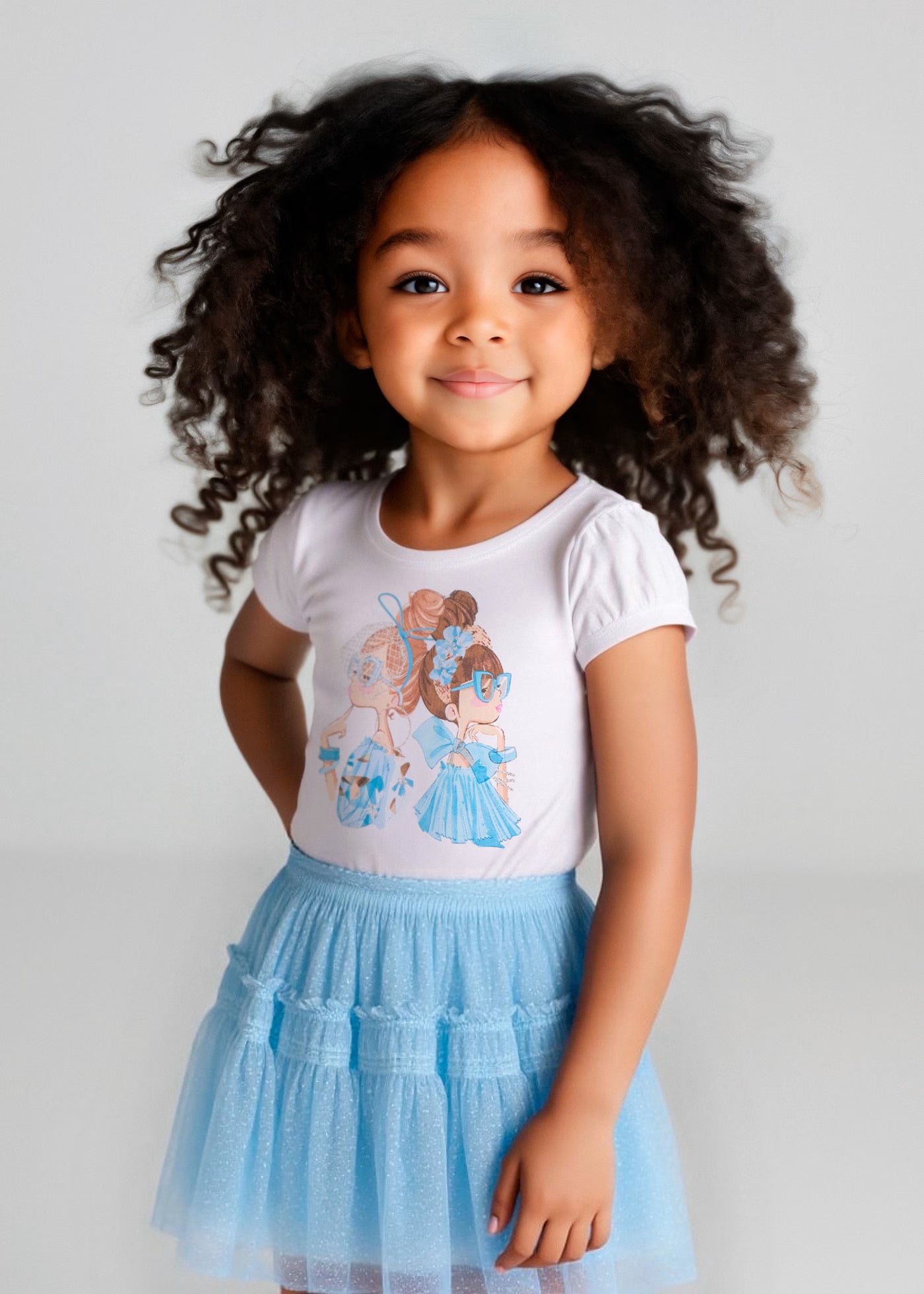 Gonna tulle plumetis bambina Mayoral azzurro cielo Mayoral Azzurro