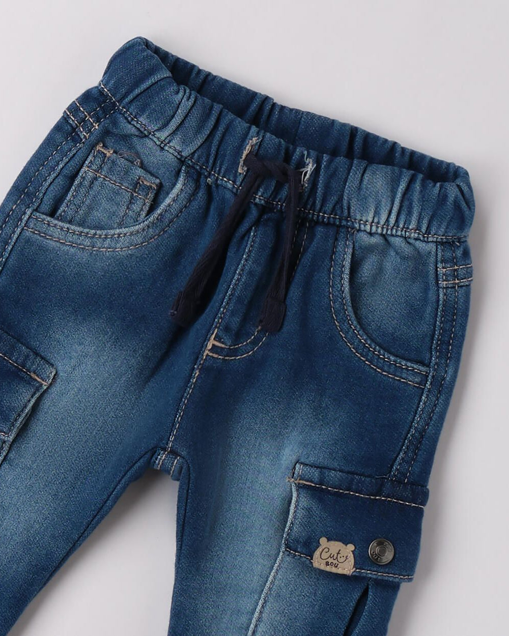 Jeans cargo morbido neonato iDO blu medio iDO 1 Mesi 56cm