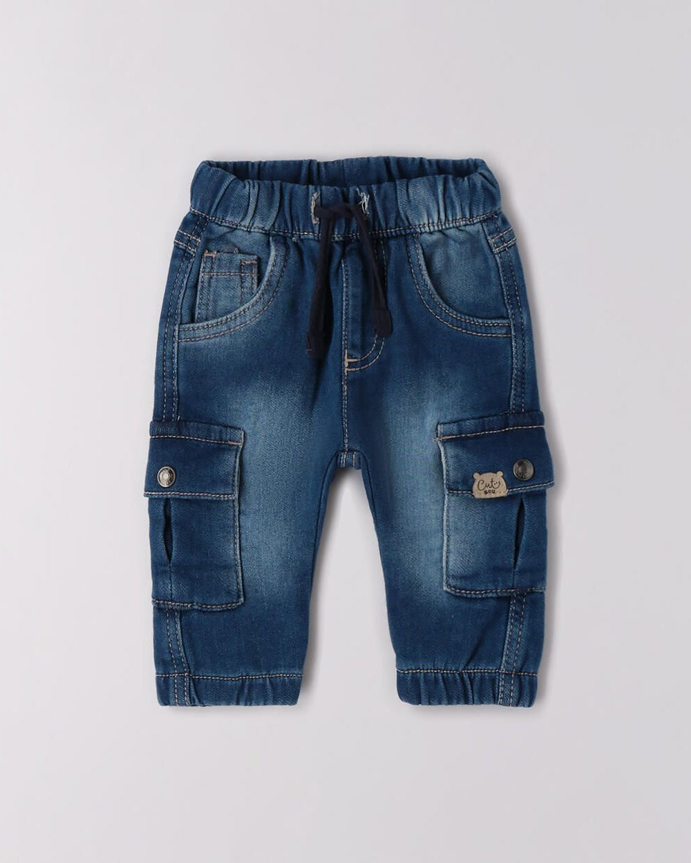 Jeans cargo morbido neonato iDO blu medio iDO 1 Mesi 56cm