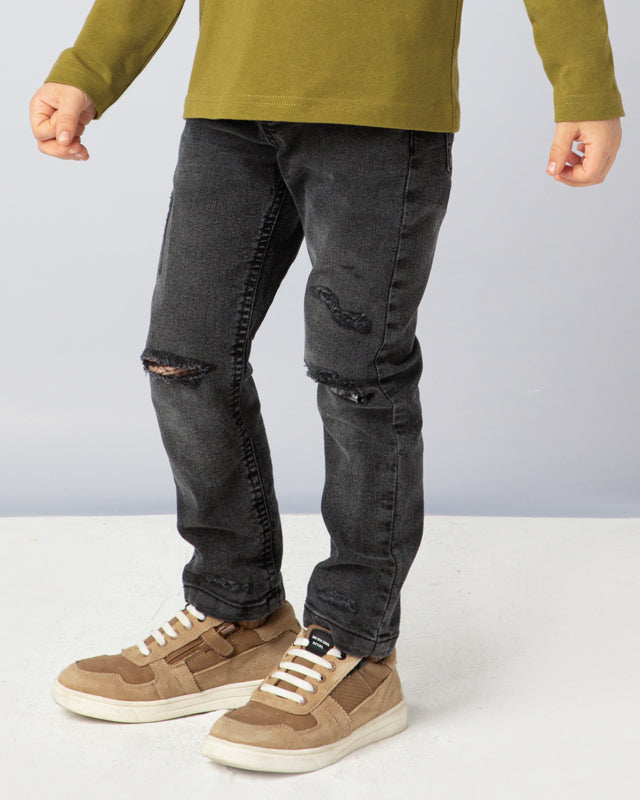 Jeans effetto strappato bambino Mayoral grigio scuro Mayoral Grigio