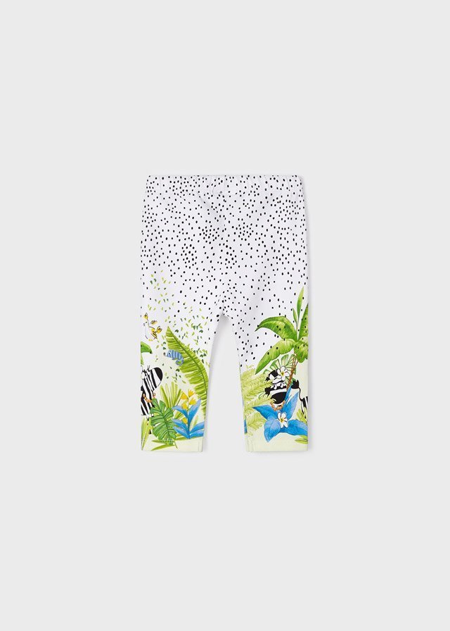 Leggings 3/4 bambina Mayoral bianco Zebra pois Mayoral 2 Anni 92cm